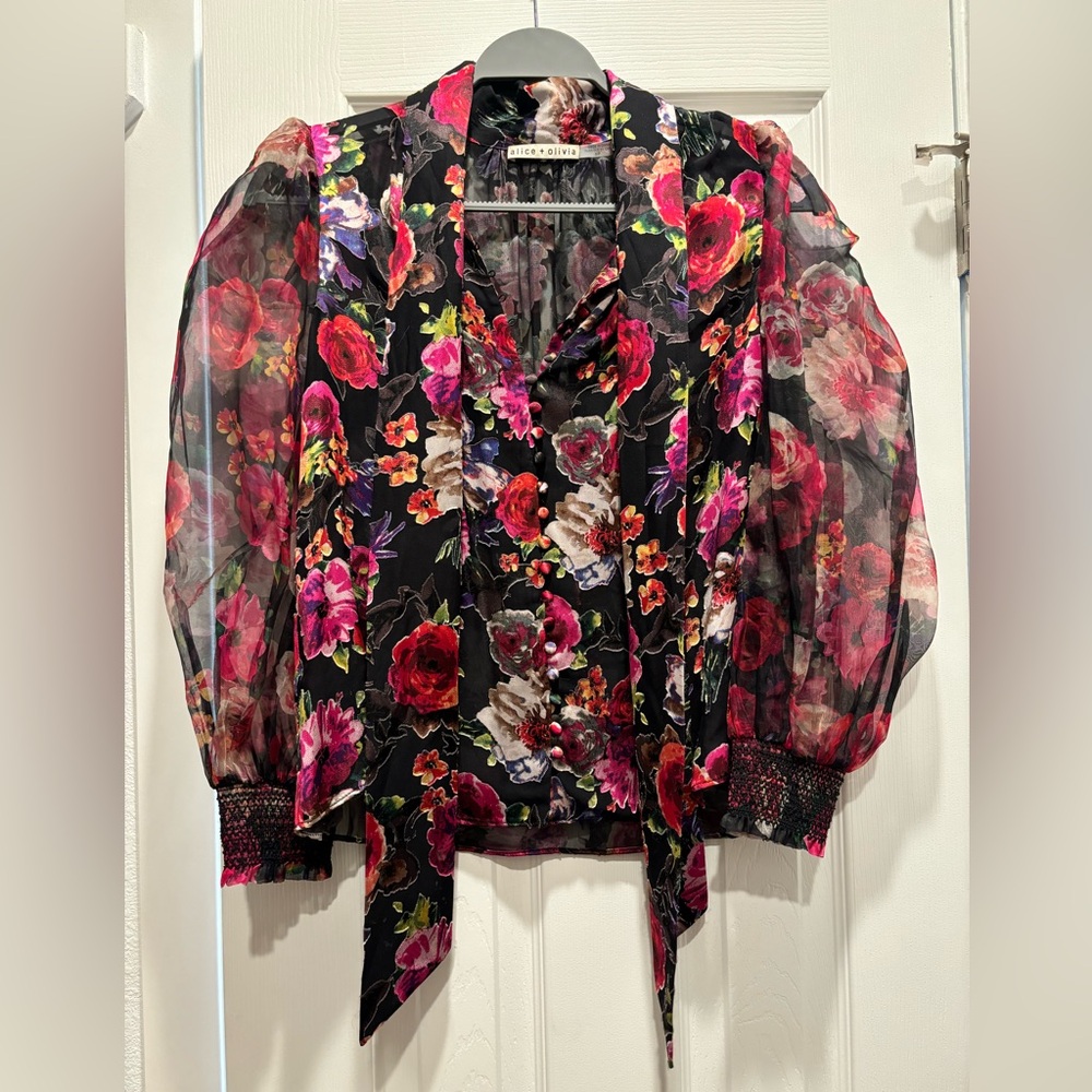 Alice + Olivia floral blouse
